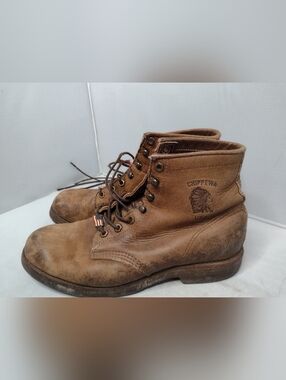 Chippewa Mens Classic 2.0 Apache Leather Work Boots Size 8.5 D Brown A19